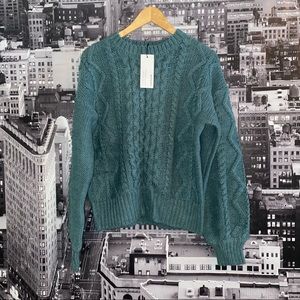 Frank and Oak Teal Knit Sweater